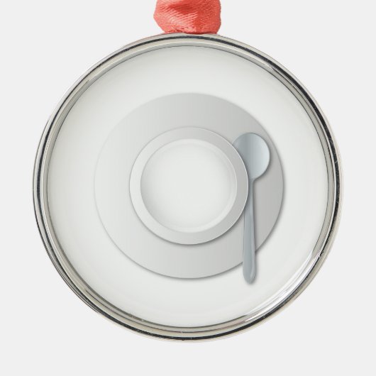 Empty Soup Bowl Ornament Aus Metall (Vorne)