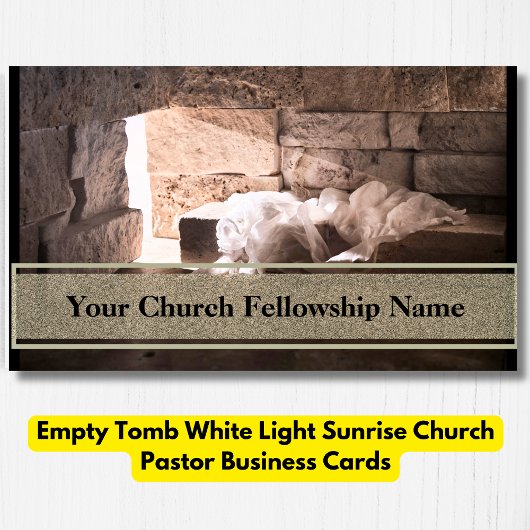 Empty Tomb White Light Sunrise Church Pastor Visitenkarte
