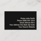 Empty Tomb White Light Sunrise Church Pastor Visitenkarte (Rückseite)