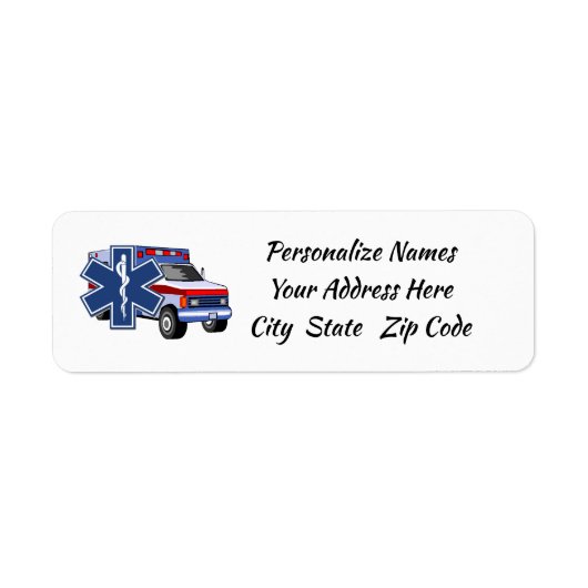 EMS Ambulance EMT Paramedic Label (Vorne)