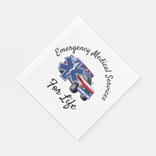 EMS Ambulance For Life   Serviette (Ecke)