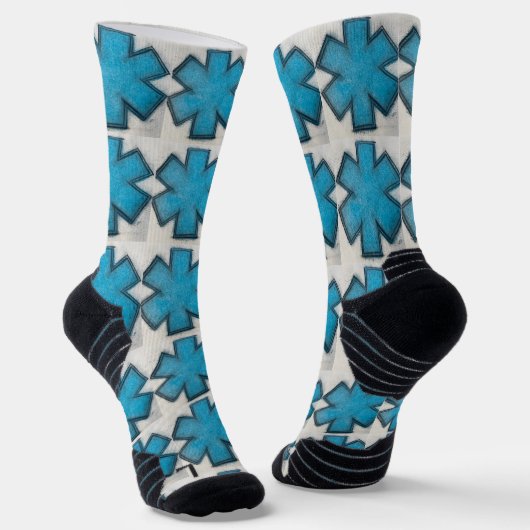 EMS Blue "Star of Life" Ems Socken (Gewinkelt)