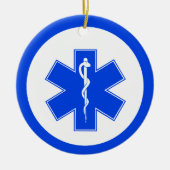 EMS Blue Star of Life Weihnachtsschmuck (Vorne)