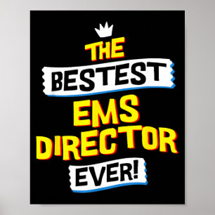 EMS-Direktor Job Beruf Lustiger Sarkastischer Spru Poster