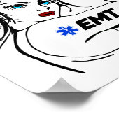 EMS Emergency EMT Rosie The Riveter Poster (Ecke)