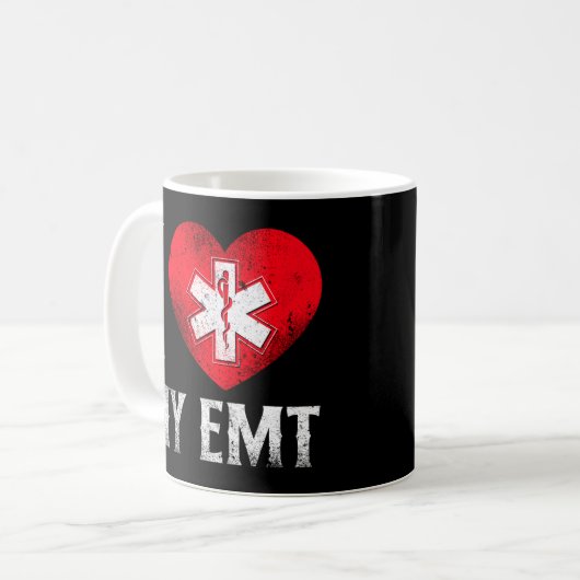 EMS Emergency I Liebe mein EMT Kaffeetasse (Vorderseite Links)