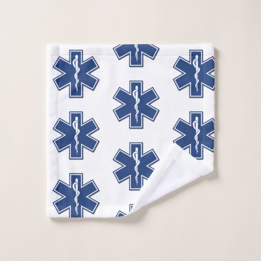 EMS Emergency-Logo-Badetuch-Set Badhandtuch Set (Waschlappen)