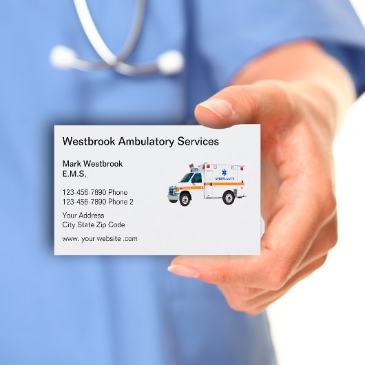EMS EMergency Medical Services Business Card Visitenkarte