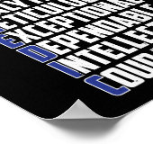 EMS Emergency Paramedic Word Cloud Poster (Ecke)