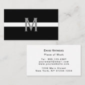 EMS EMT verdünnen weiße Linie mit Monogramm Visitenkarte (Vorne/Hinten)