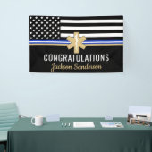 EMS First Responder White Line Flag EMT Retirement Banner (Messeveranstaltung)