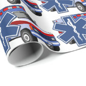 Ems-Krankenwagen Geschenkpapier (Rolleneckpunkt)