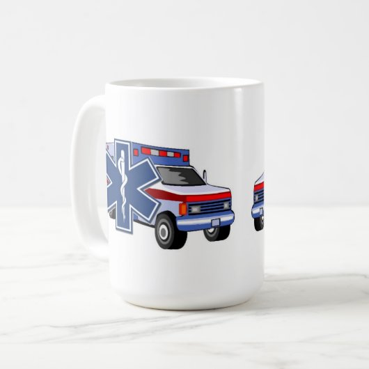 Ems-Krankenwagen Kaffeetasse (Vorderseite Links)