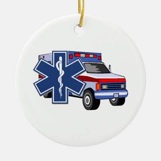 Ems-Krankenwagen Keramikornament (Vorne)