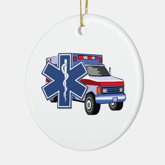Ems-Krankenwagen Keramikornament (Links)