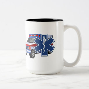 Ems-Krankenwagen Zweifarbige Tasse