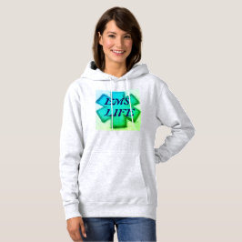 "EMS Life" für Frauen in aquamarin und grün Hoodie