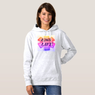 "EMS Life" für Frauen in gelbem Rosa lila Lebensst Hoodie