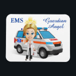 EMS Medical - Guardian Angel - SRF Magnet<br><div class="desc">Was für ein süßes Geschenk! Ich bin so dankbar, dass ich die besondere Erlaubnis erhalten habe, dieses großartige Bild hier für Sie zu verwenden. Ich habe mehr in meiner Guardian Angel Sektion (und mehr kommen). Ich habe auch mehr Ornamente kommen bald auf meinem dekorativen_only-Laden auf Zazzle. Vielen Dank, Sharon Rhea...</div>