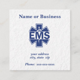EMS Medizinische Notfalldienste Quadratische Visitenkarte