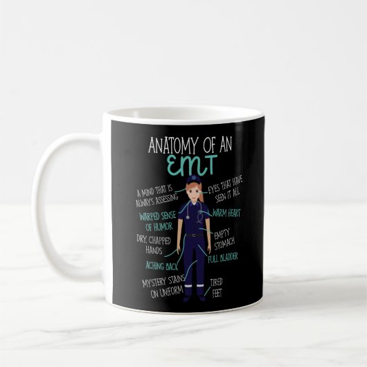 EMS-Notfallanatomie eines EMT Kaffeetasse (Links)