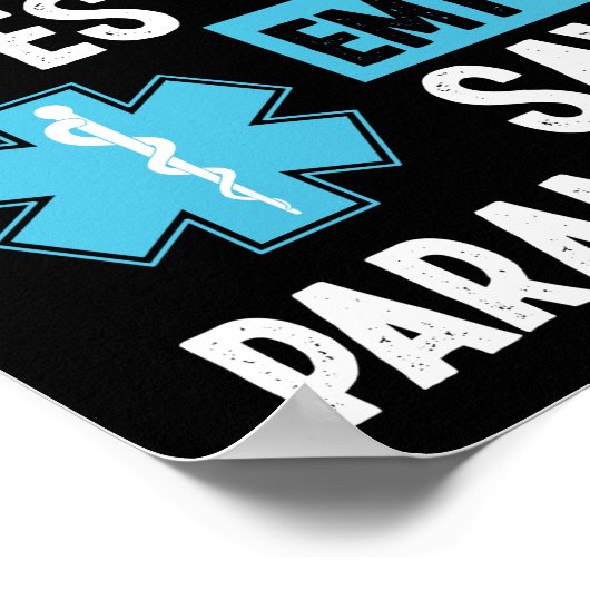 EMS NotfallSanitäter Rette Leben Emts Rett Poster (Ecke)