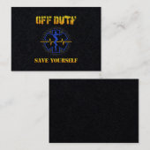 EMS Off Duty Rette sich selbst paramedic Rescue Fu Visitenkarte (Vorne/Hinten)