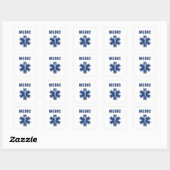 EMS ParaMedic Star of Life Quadratischer Aufkleber (Blatt)