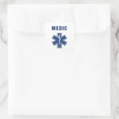 EMS ParaMedic Star of Life Quadratischer Aufkleber (Tasche)