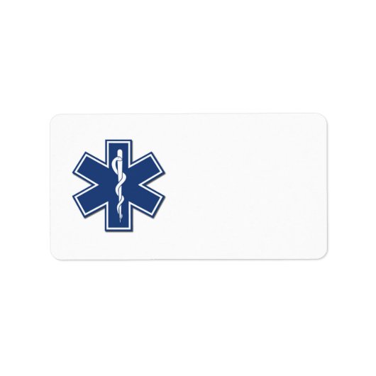 EMS Star of Life Adressaufkleber (Vorne)