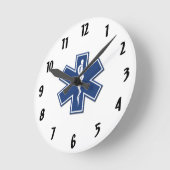 EMS Star of Life Runde Wanduhr (Winkel)