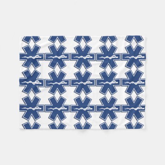 Ems-Stern des Lebens Fleecedecke (Vorderseite (Horizontal))