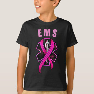 EMS-Symbol für ein Kur-Brustkrebs-Bewusstsein rosa T-Shirt