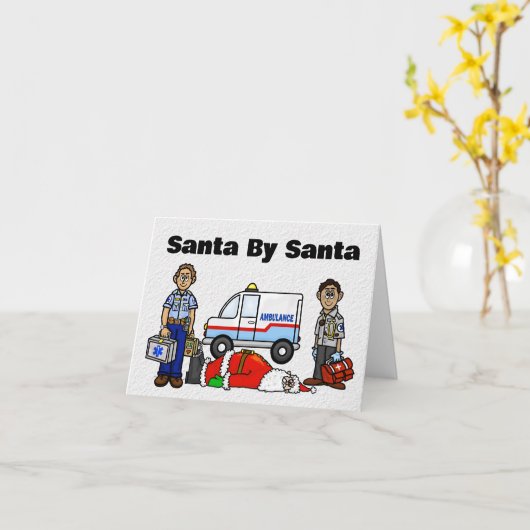 EMS-Team Rette Weihnachtskarte Karte (Gelbe Blume)