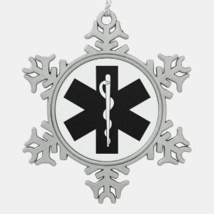 Ems-Thema Schneeflocken Zinn-Ornament