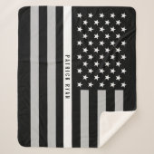 EMS Thin White Line American Flag Monogram Med. Sherpadecke (Vorderseite)