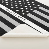 EMS Thin White Line American Flag Monogram Med. Sherpadecke (3/4)