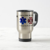 Ems- u. FEUER-RETTUNG ausgebildet, um dummes zu Reisebecher (VorderseiteRechts)