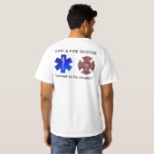 Ems- u. FEUER-RETTUNG ausgebildet, um dummes zu T-Shirt (Schwarz voll)