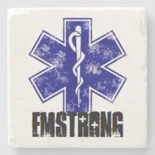 EMSTRONG (nur Logo) Steinuntersetzer (Vorderseite)