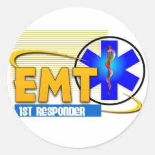 EMT 1. ANTWORT NOTFALLMEDICAL TECHNICIAN RUNDER AUFKLEBER