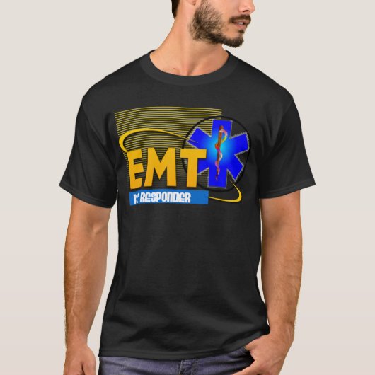 EMT 1. BEANTWORTER-NOTmedizinischer TECHNIKER T-Shirt (Vorderseite)