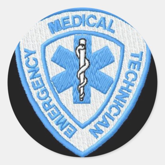 EMT-ABZEICHEN RUNDER AUFKLEBER (Vorderseite)