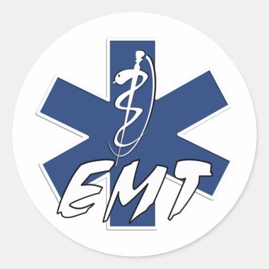 EMT Active Star of Life Runder Aufkleber (Vorderseite)