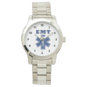 EMT blauer Stern des Lebens Armbanduhr