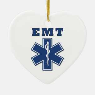 EMT BLAUER STERN DES LEBENS KERAMIK ORNAMENT