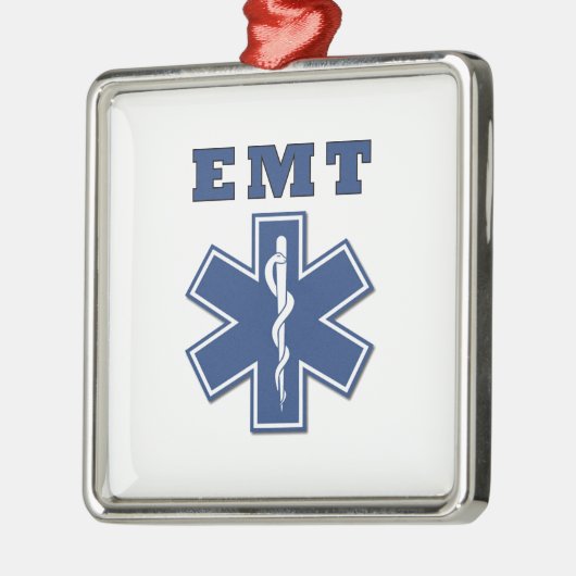 EMT BLAUER STERN DES LEBENS SILBERNES ORNAMENT (Links)