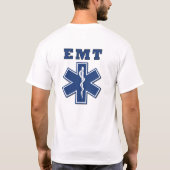 EMT blauer Stern des Lebens T-Shirt (Rückseite)