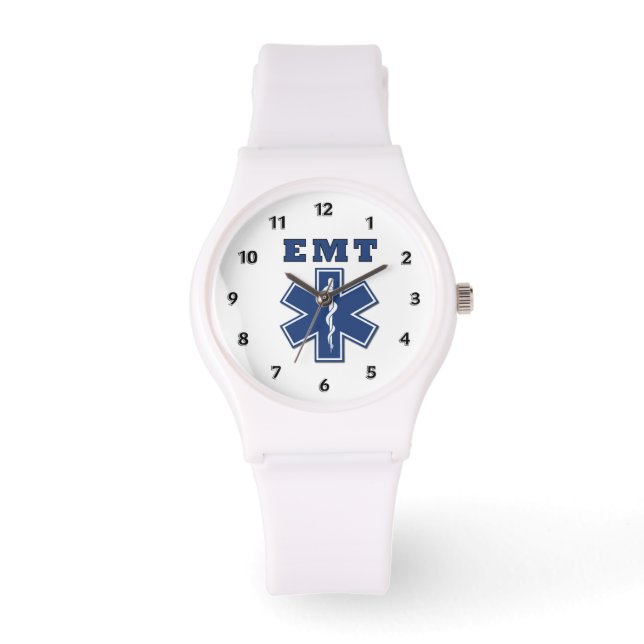 EMT Blue Star of Life Armbanduhr (Vorderseite)