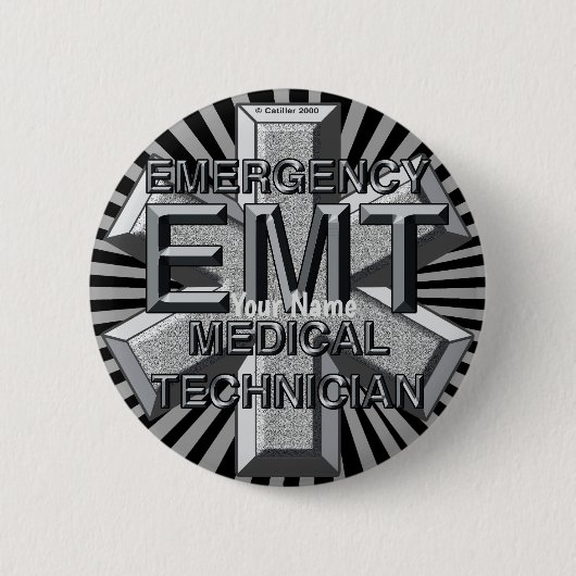 EMT-Button für graue Logos Button (Vorderseite)